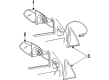 Buick Skylark Car Mirror Diagram - 22573349