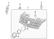 Cadillac STS Grille Diagram - 25876967
