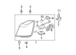 Cadillac Headlight Diagram - 19371092