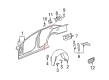 Cadillac STS Fuel Door Diagram - 15249887