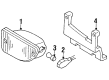 Pontiac Firebird Fog Light Lens Diagram - 16513083