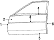 Cadillac Seville Weather Strip Diagram - 20104594