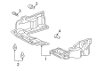 Pontiac Vibe Fender Splash Shield Diagram - 88970716