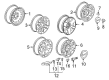 Chevy Suburban 1500 Wheel Cover Diagram - 9597681