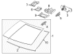 Cadillac Windshield Diagram - 23162366
