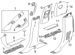 Chevy Silverado EV Interior Door Handle Diagram - 85010733
