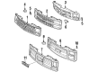 GMC K1500 Suburban Grille Diagram - 15615109