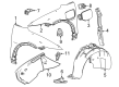 Cadillac OPTIQ Fender Splash Shield Diagram - 85685476