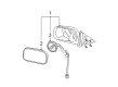 Cadillac DTS Car Mirror Diagram - 10387620