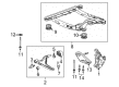 Cadillac SRX Control Arm Bracket Diagram - 15870870