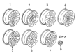 Cadillac CTS Wheel Cover Diagram - 23156594