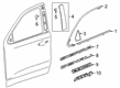 Chevy Silverado 1500 LTD Door Moldings Diagram - 87849127