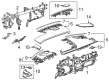 GMC Dash Panel Vent Portion Covers Diagram - 84663100