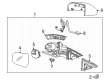 Cadillac ATS Car Mirror Diagram - 84998683