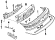 Oldsmobile Achieva Bumper Cover Diagram - 22552640
