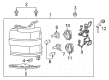 Chevy Silverado 3500 HD Headlight Diagram - 84388592