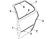 Cadillac Cimarron Door Moldings Diagram - 20156859