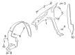 Buick Rendezvous Fender Splash Shield Diagram - 10354741