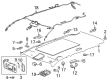 Cadillac XT5 Sun Visor Diagram - 23472986