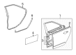 Cadillac CTS Weather Strip Diagram - 20954978