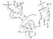 Pontiac Fender Splash Shield Diagram - 25914762