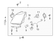 Cadillac Headlight Diagram - 22755334