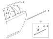 Cadillac Door Moldings Diagram - 22955411