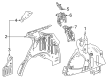 GMC Terrain Fender Splash Shield Diagram - 26344012