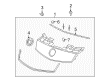 Cadillac CTS Grille Diagram - 15886790