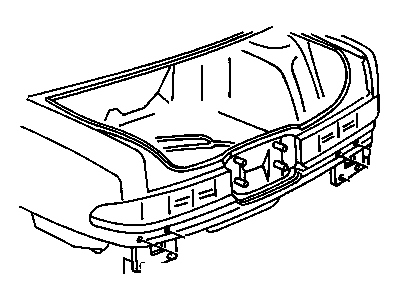GM 20565019 Panel Below Lid Reinforcement, Rear 20565019 GM Panel Below Lid Reinforcement, Rear Illustration 1 of 1
