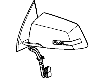 GMC 23130956 MIRROR,OUTSIDE REAR VIEW(INCLUDES 2-5)(BLACK)