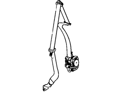 Buick 19209754 BELT,DRIVER SEAT(RETRACTOR SIDE)(INCLUDES 3,8,10)(EBONY)