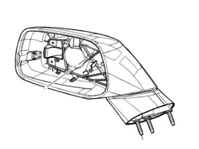 Chevy 23105339 MIRROR,OUTSIDE REAR VIEW(INCLUDES 2,6-10)(PAINT TO MATCH)