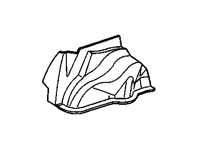 GM 10095729 Wheelhouse Trim, Driver Side 10095729 GM Wheelhouse Trim, Driver Side Illustration 1 of 1