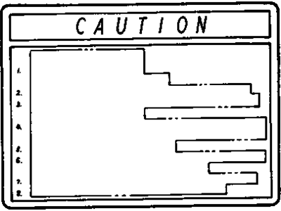 Chevy 94852728 Caution Label