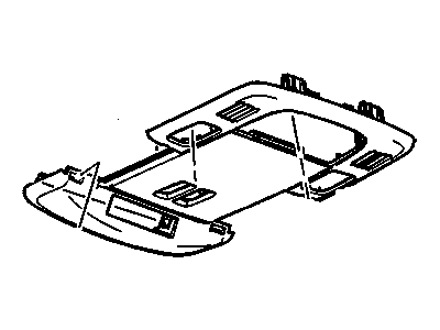 Cadillac 15291502 PLATE,ROOF CONSOLE ACCESSORY SWITCH TRIM(EBONY)(W/STND ROOF CONSOLE W/CUTOUT FOR REAR SHADE)