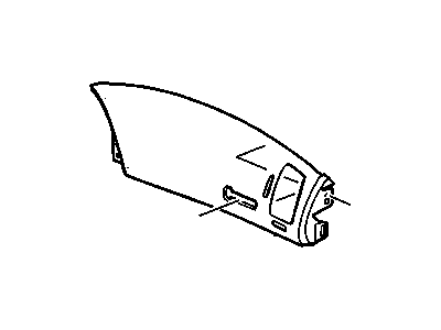 GM 10344654 Plate, Instrument Panel Trim, Upper Passenger Side 10344654 GM Plate, Instrument Panel Trim, Upper Passenger Side Illustration 1 of 1