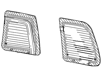 GM 15023332 Fixed Glass, Rear Passenger Side 15023332 GM Fixed Glass, Rear Passenger Side Illustration 1 of 1