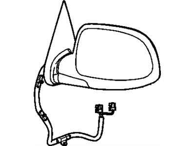 GMC 15226946 MIRROR,OUTSIDE REAR VIEW(INCLUDES 1,2,4)(MOLDED IN BLACK)