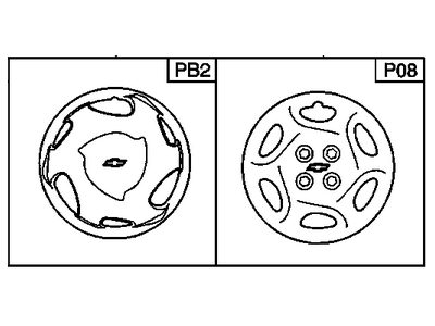 Chevy 10290958 Wheel Cover