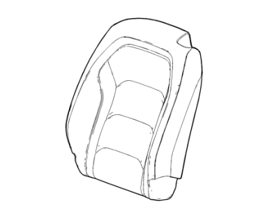Chevy 84281113 COVER,FRONT SEAT BACK(BLACK)(W/O AIRBAG LOGO ON COVER)