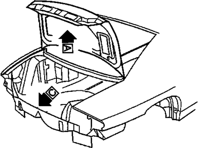 GM 12514274 Trunk Lid, Rear 12514274 GM Trunk Lid, Rear Illustration 1 of 1