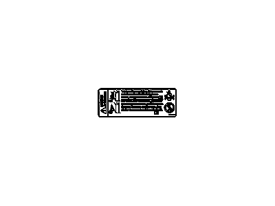 GMC 25733153 LABEL,REAR SEAT LOCATING INFORMATION(USED ON REAR SEAT 2-4)