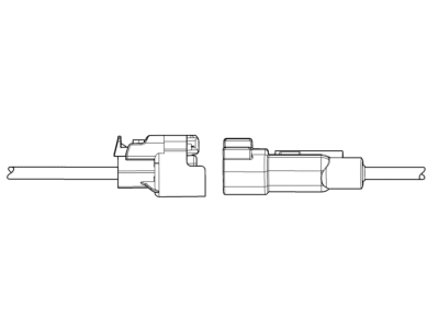 Chevy 13585855 CONNECTOR KIT,BODY WIRING HARNESS(FUEL TANK FILLER DOOR LOCK ACTUATOR)(BLACK)(2-WAY FEMALE)(W/LEADS)(SIDE ELECTRIC CODE: M97)
