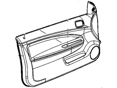 15261854 GM Panel, Front Door Trim, Blue Illustration 1 of 1