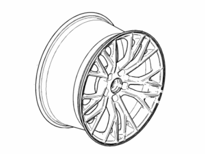 Chevy 84162955 WHEEL,FRONT(CODE ACAM)(19X10J)(ALUMINUM 43MM OUTSIDE 120.65X5XM12 BELLCRANK)