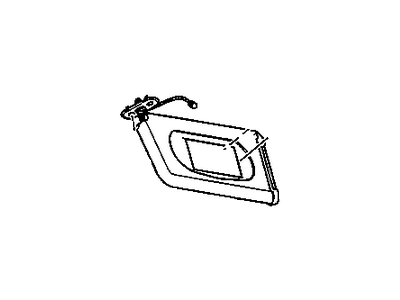 Chevy 25999258 SUNSHADE,(INCLUDES 28-30,32)(GRAY)(ILLUMINATE)(VISOR W/SLIDE ROD)(TOGETHER WITH 25999259(LH) & 25999262(SUPPORT))