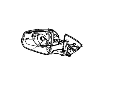 Cadillac 22847420 HOUSING,OUTSIDE REAR VIEW MIRROR(INCLUDES 2,4,9,10,11)(BLACK)