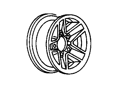 GM 10174992 Wheel, Alloy, Red 10174992 GM Wheel, Alloy, Red Illustration 1 of 1