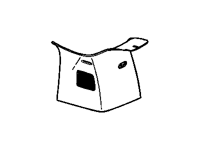 Chevy 19259462 MOLDING,BODY REAR CORNER UPPER GARNISH(INCLUDES 3-7,13)(LINEN)(W/SPEAKER)(W/2 HOLES (RPA, RRAB) FOR CAP COVERS IN TRIM)